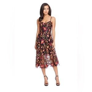Dress the Population Uma Floral Embroidered Lace Dress size small